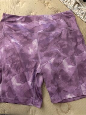 Women’s Purple Tie-Dye Active Shorts